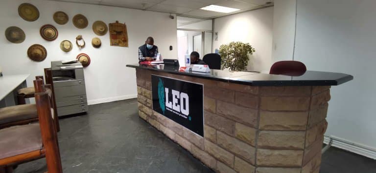 The LEO office reception in Maseru